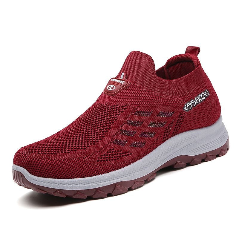 Damen Sportliche Sneaker mit elastischem Mesh-Obermaterial und dämpfender Sohle EB