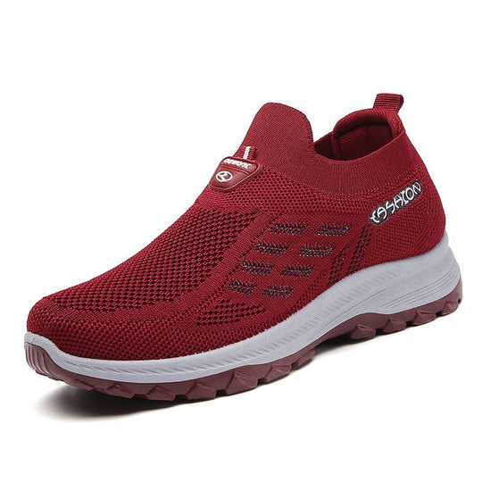 Damen Sportliche Sneaker mit elastischem Mesh-Obermaterial und dämpfender Sohle EB