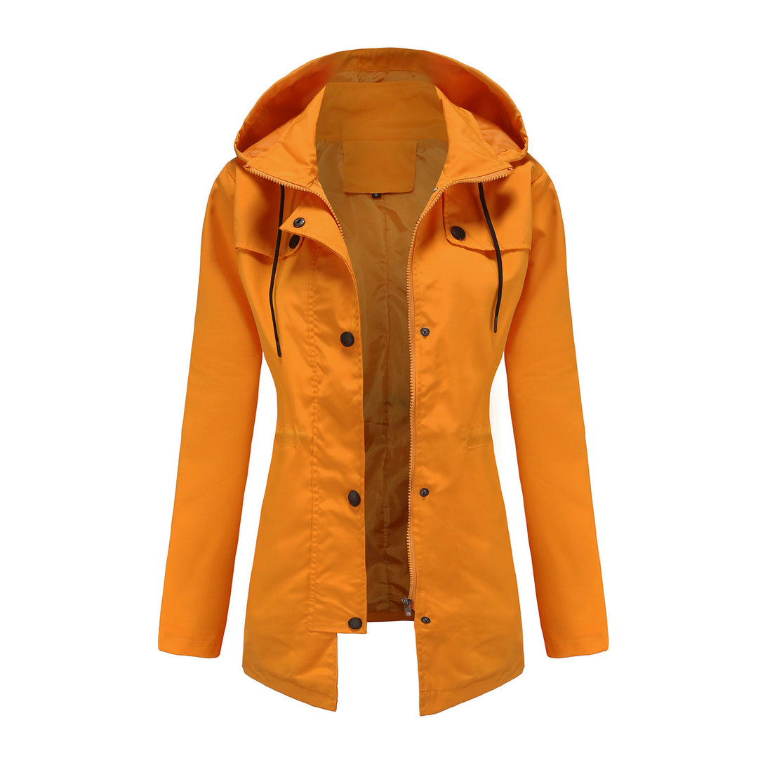 Damen wetterfeste Freizeitjacke mit verstellbarer Kapuze EB