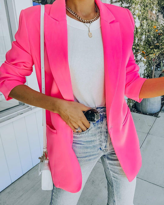 Damen Eleganter Blazer mit strukturiertem Schnitt EB