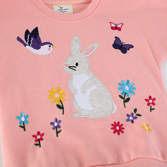 Mädchen Sweatshirt mit Tüllrock und tierischer Applikation EB