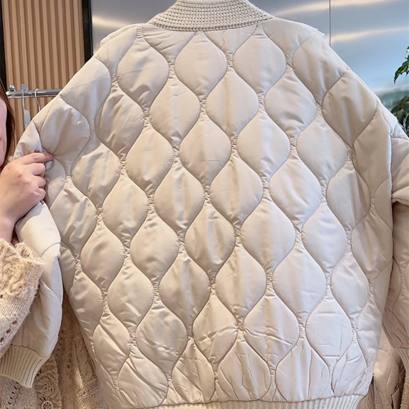 Damen Steppjacke mit Rüschendetails und Taschen EB