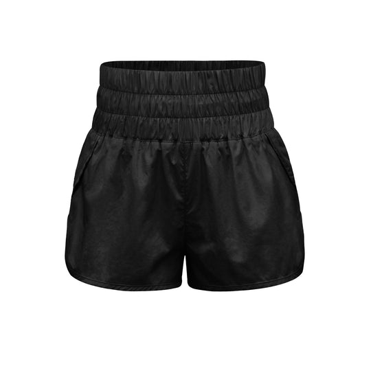 Damen sportliche Shorts mit elastischem Bund und praktischen Eingrifftaschen EB