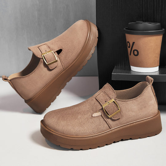 Damen Komfortable und elegante Slipper mit Schnallenverschluss EB