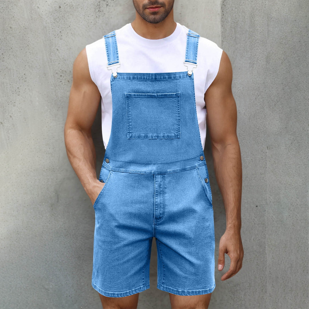 Herren Lässige Denim-Latzhose EB