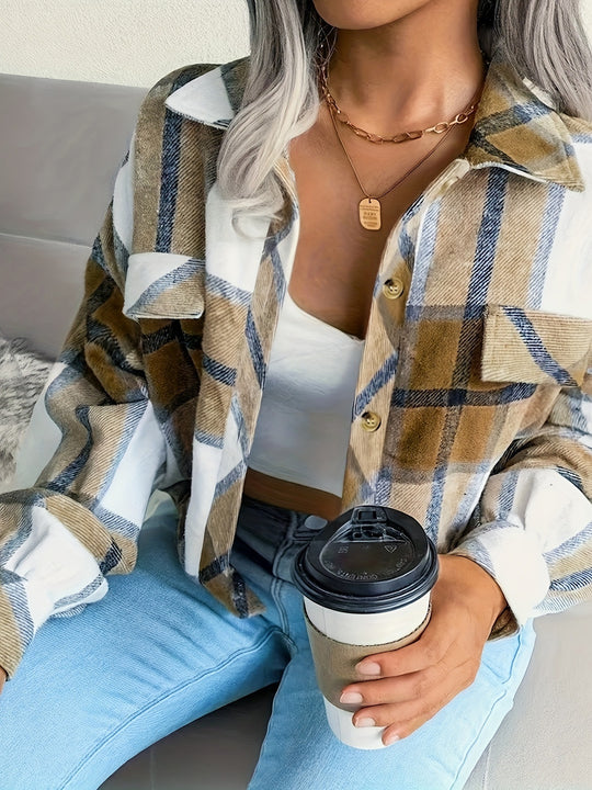 Damen karierte Hemdjacke EB