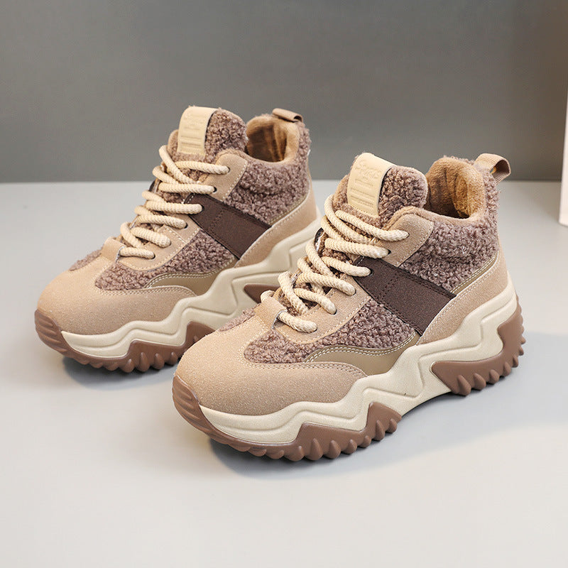 Damen Hohe Sneaker mit warmem Innenfutter und rutschfester Sohle EB