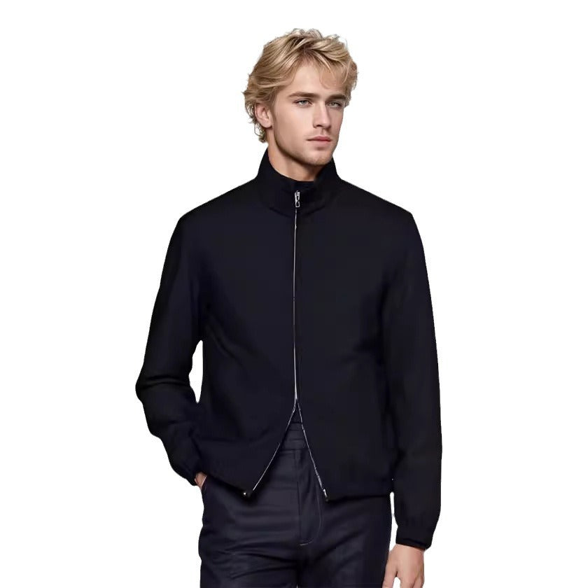 Herren leichte Bomberjacke mit hohem Kragen EB