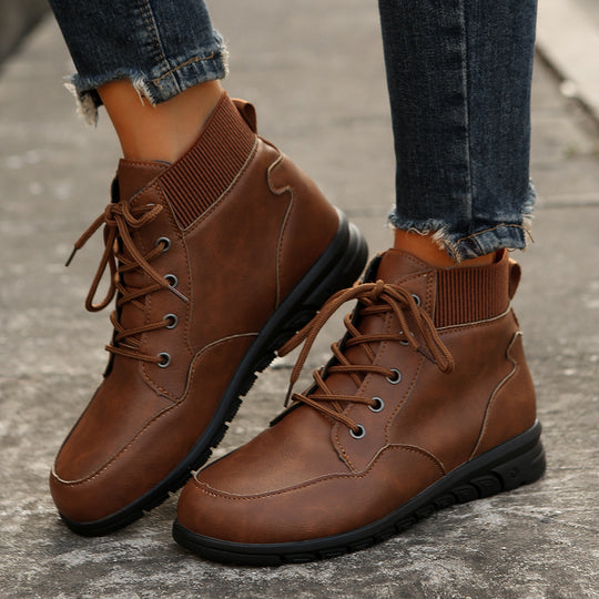 Damen Hochwertige Winterstiefel mit warmem Fleece-Futter und rutschfester Sohle EB