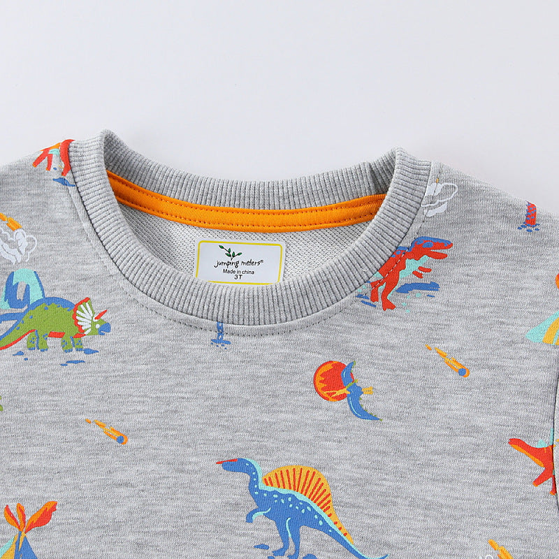 Kinder Sweatshirt mit buntem Dinosaurier-Motiv EB