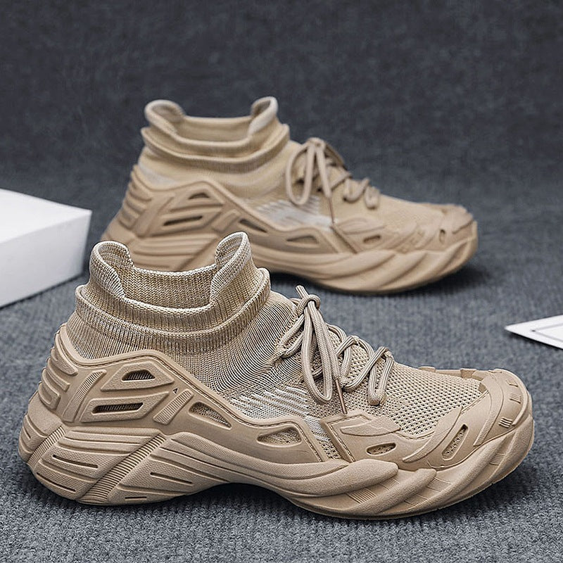 Damen Sportliche Sneakers mit atmungsaktiver Strick-Oberfläche und rutschfester Laufsohle EB