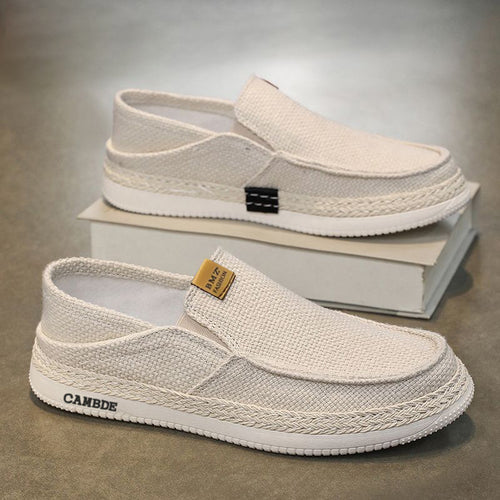 Damen Bequeme Slip-On Freizeitschuhe mit Strohborten und atmungsaktivem Obermaterial EB