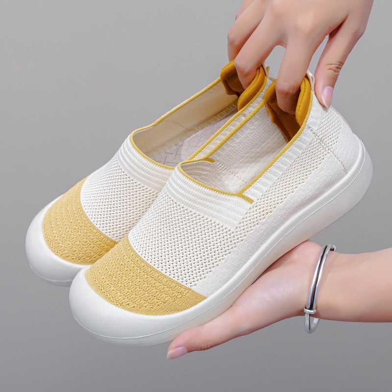 Damen Slip-On Sneakers mit elastischem Einstieg und atmungsaktivem Obermaterial EB