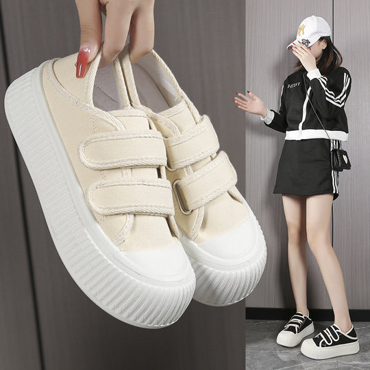 Damen Modische Sneaker mit verstellbarem Klettverschluss und dämpfender Sohle EB