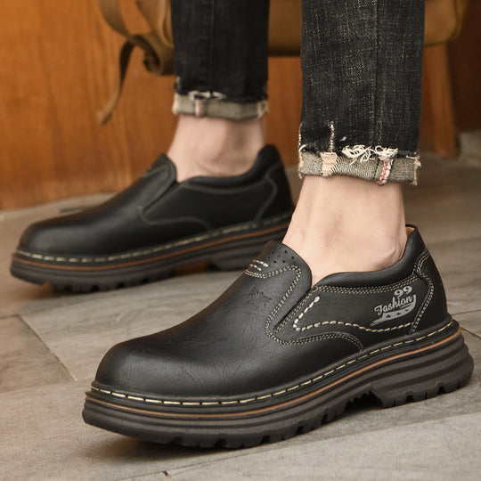 Herren Elegante Slip-On Schuhe aus hochwertigem Leder mit komfortabler Sohle EB