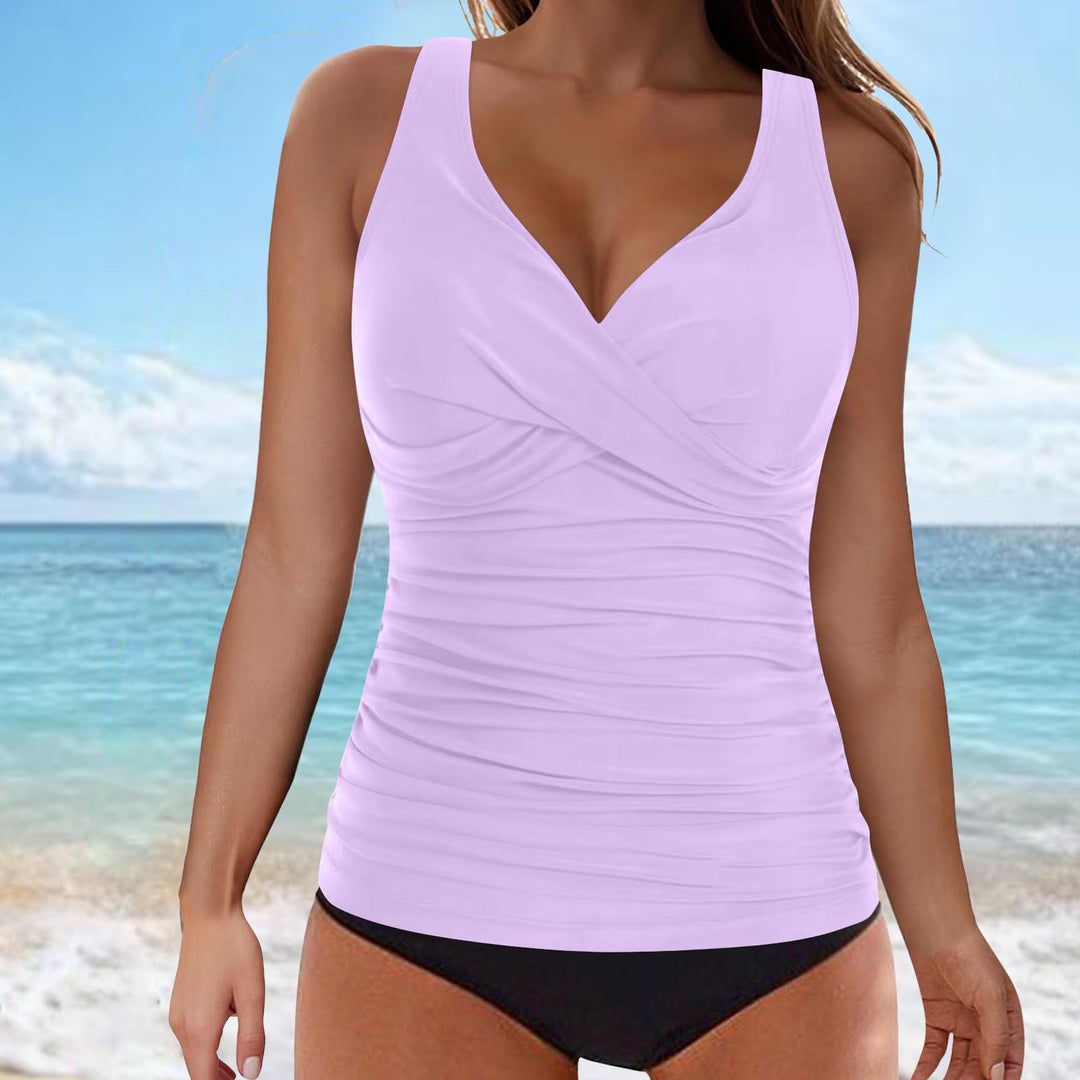 Damen Tankini-Oberteil mit raffiniertem Wickeldesign EB