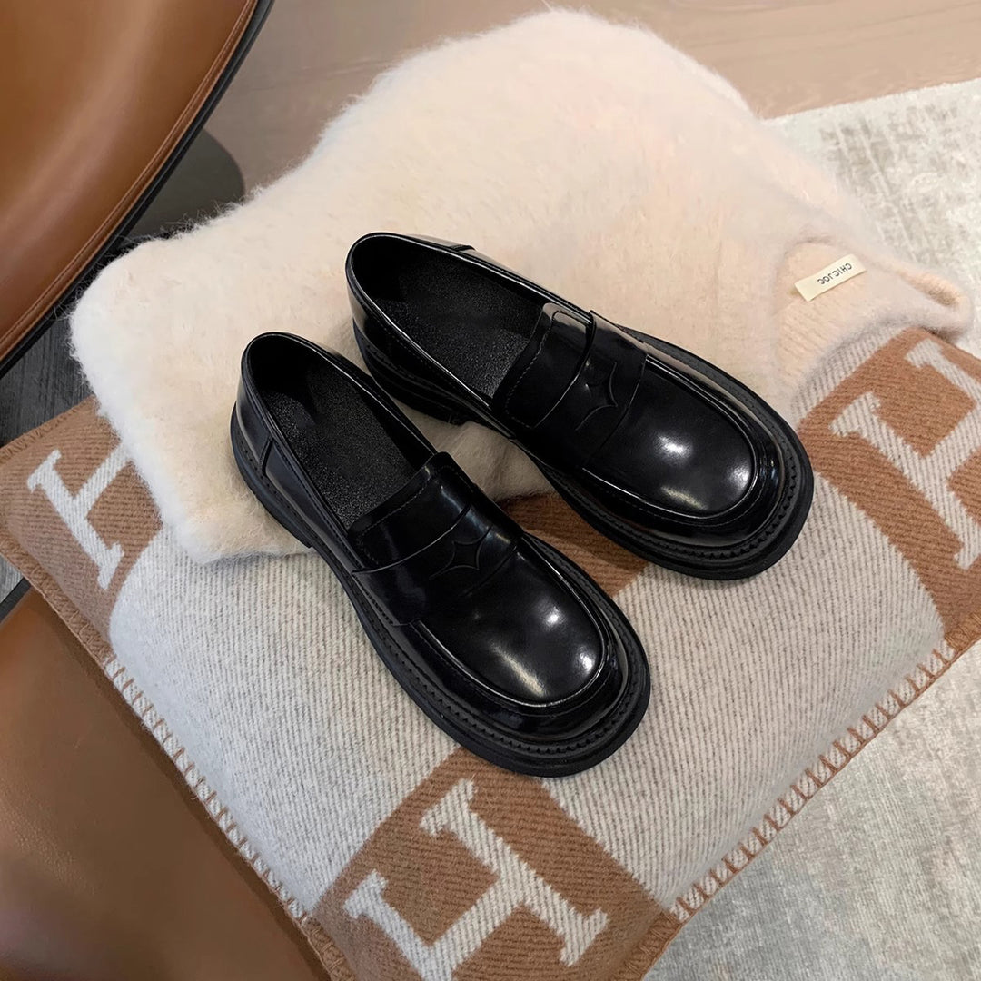 Damen Mokassin-Schuhe mit modischem Schnallenverschluss und stabiler Gummisohle EB