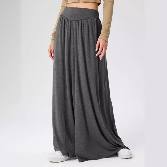 Damen Maxirock mit elastischem Bund und hohem Schnitt EB