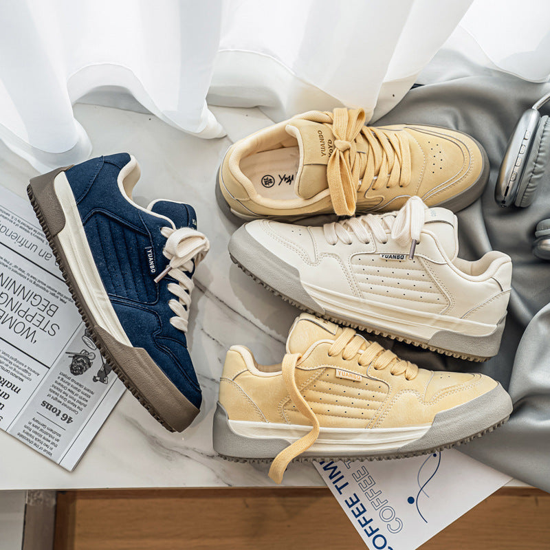Damen Sportliche Sneakers mit atmungsaktivem Veloursleder und rutschfester Sohle EB
