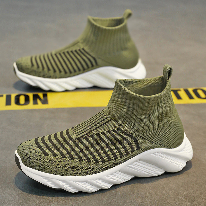 Damen Strick-Sneaker mit rutschfester Sohle und atmungsaktivem Obermaterial EB