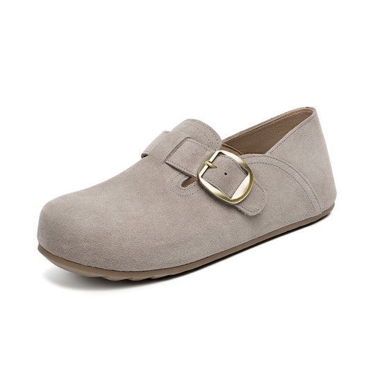 Damen Komfortable Clogs mit modischem Schnallen-Detail EB