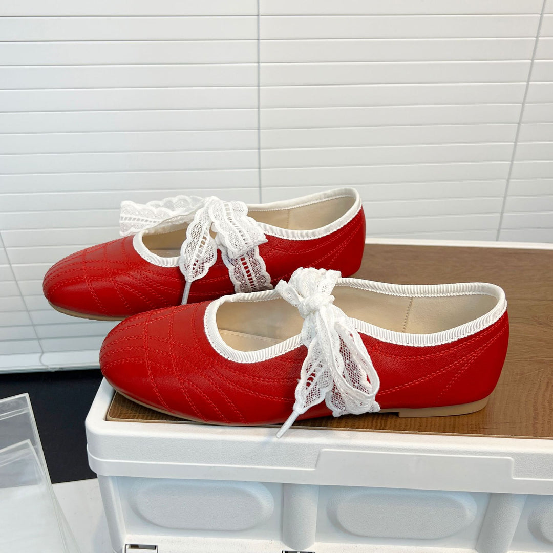 Damen Ballerinas mit eleganter Spitzeneinlage und bequemem Fußbett EB