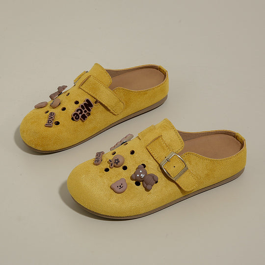 Damen Clogs mit niedlichem Tiermotiv und verstellbarem Riemen EB