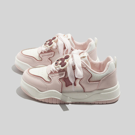 Damen Sneakers mit kreativem Schnürsystem und atmungsaktivem Mesh-Obermaterial EB