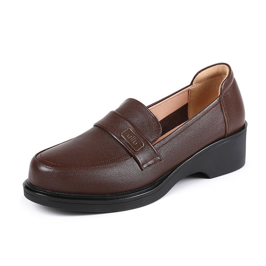 Damen Elegante Mokassins mit praktischem und ergonomischem Blockabsatz EB