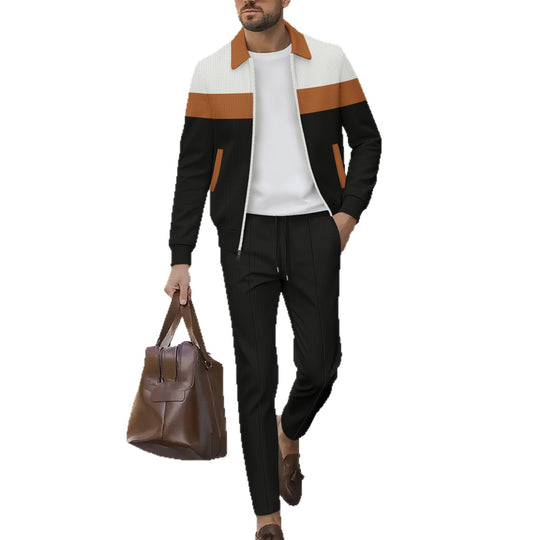 Herren stilvolle Freizeitjacke mit modernem Design und bequemen Jogginghosen EB