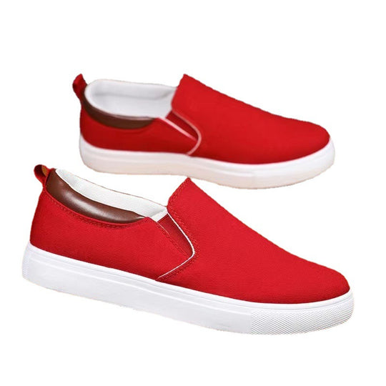 Herren nan Canvas-Slip-On Sneaker mit elastischen Einsätzen, gepolsterter Fersenmanschette und leichter EVA-Sohle EB