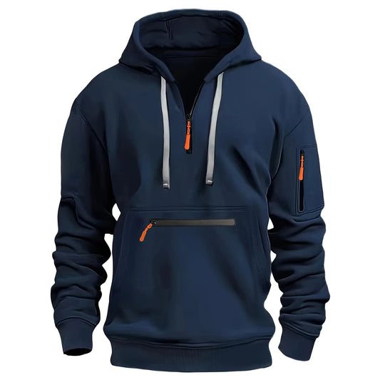 Herren praktischer Zip-Hoodie mit reflektierenden Details und verschiedenen Taschen EB