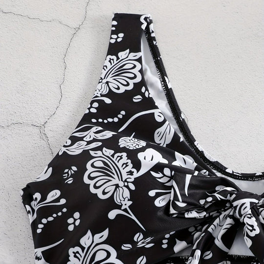 Damen Triangel-Bikini mit verspieltem Knoten-Detail EB