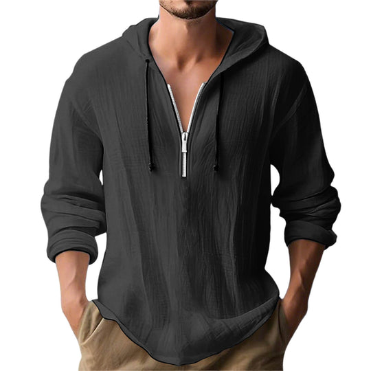 Herren lässiger Kapuzenpullover mit Reißverschluss EB