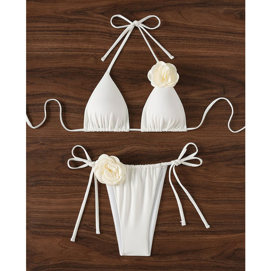 Damen Triangel-Bikini mit eleganten Rüschendetails EB