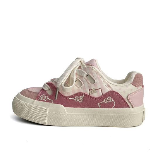 Damen modische Sneakers mit verspielten Details und texturiertem Obermaterial EB