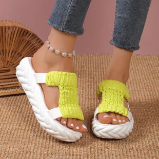 Damen Wedge-Sandalen mit innovativem Riemendesign und komfortabler Sohle EB