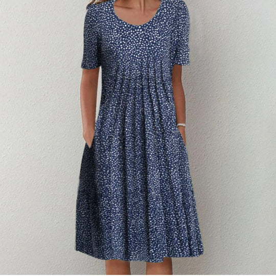 Damen Maxikleid mit floralem Design und weiten Ärmeln EB