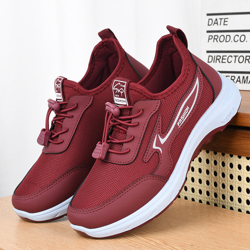 Damen sportliche Lauf-Sneaker mit flexibler Sohle und schnellschnür-System EB