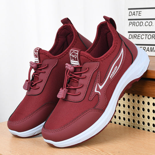 Damen sportliche Lauf-Sneaker mit flexibler Sohle und schnellschnür-System EB