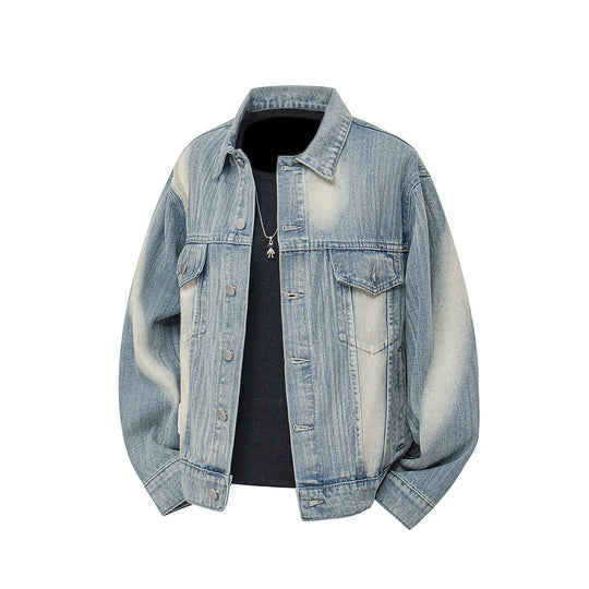 Damen Denimjacke im Vintage-Stil mit lässigem Schnitt und praktischem Druckknopfverschluss EB