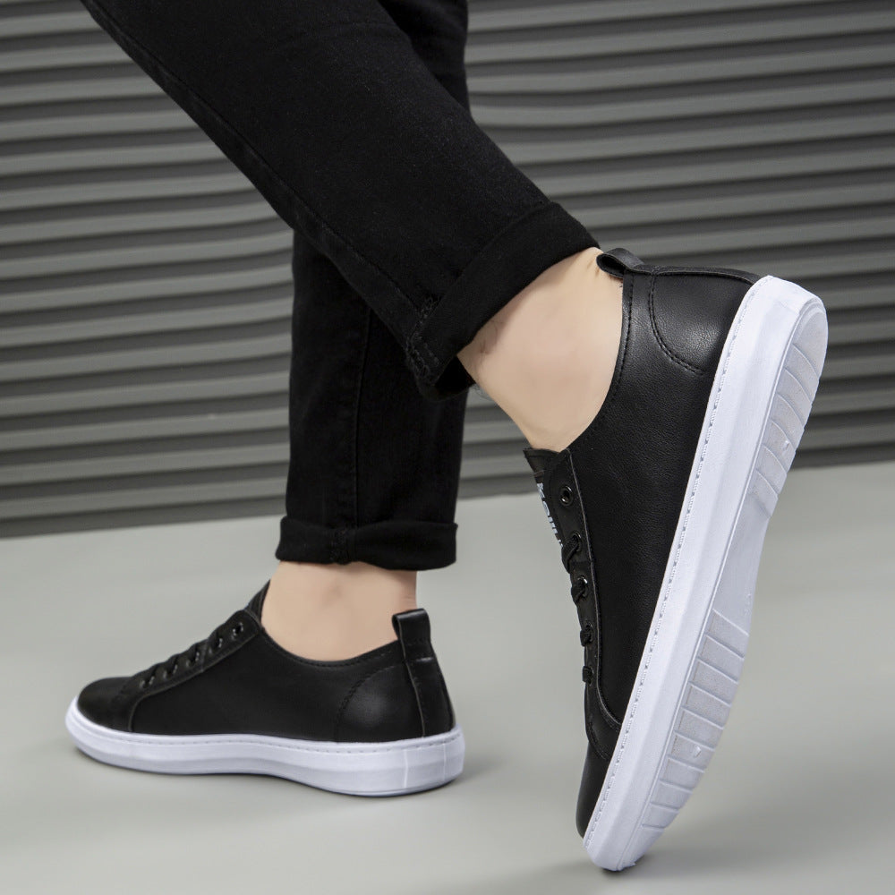 Herren Casual-Leder Sneakers mit rutschfester Sohle und atmungsaktivem Innenfutter EB