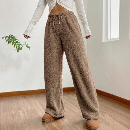 Damen Plüschstoff Freizeithose EB