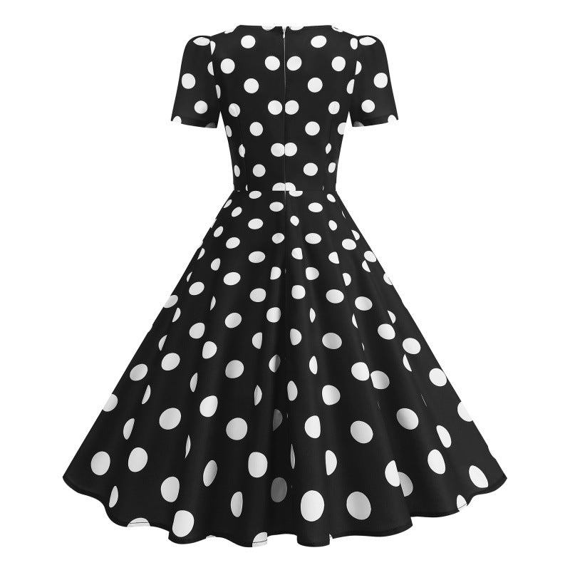 Damen Freizeitkleid mit floralem Design und schwingendem Rock EB