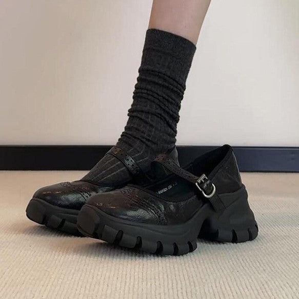 Damen Komfortable und stylische Chunky Heels EB