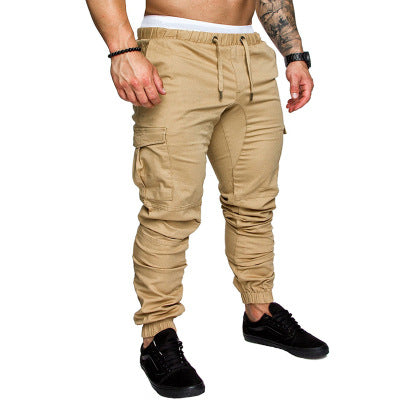 Herren nan Slim-Fit Cargo-Joggerhose mit elastischem Tunnelzug, verstärkten Nähten und Mehrfachtaschen EB