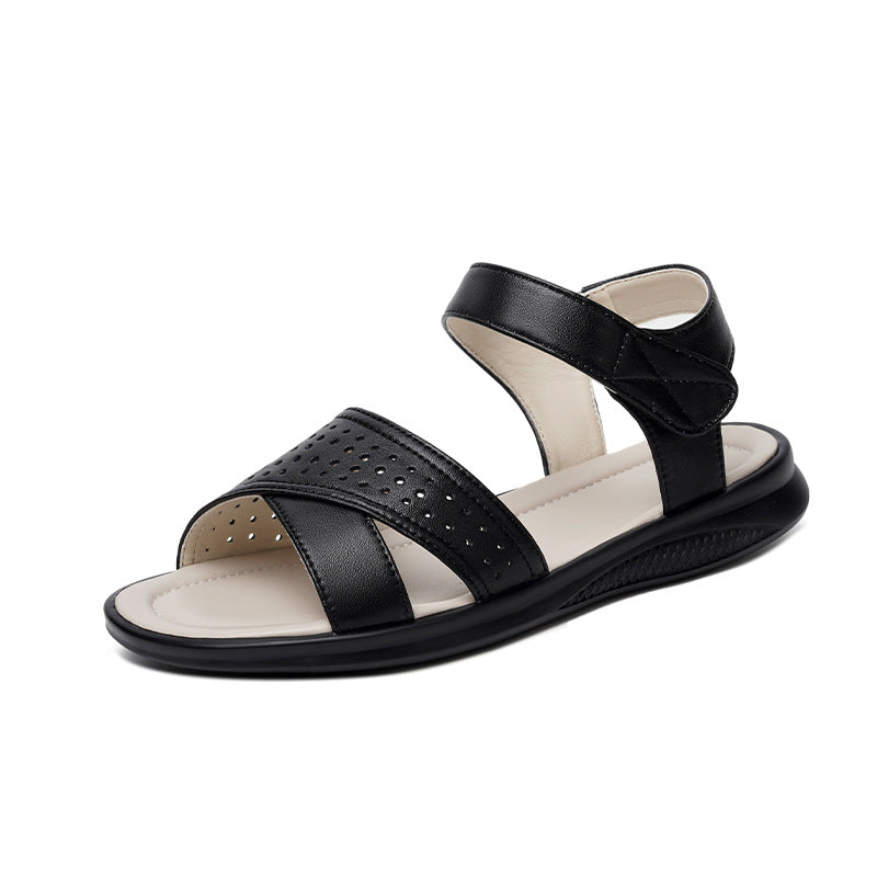 Damen Komfortable Sandalen mit atmungsaktiven Schnallen und rutschfester Sohle EB
