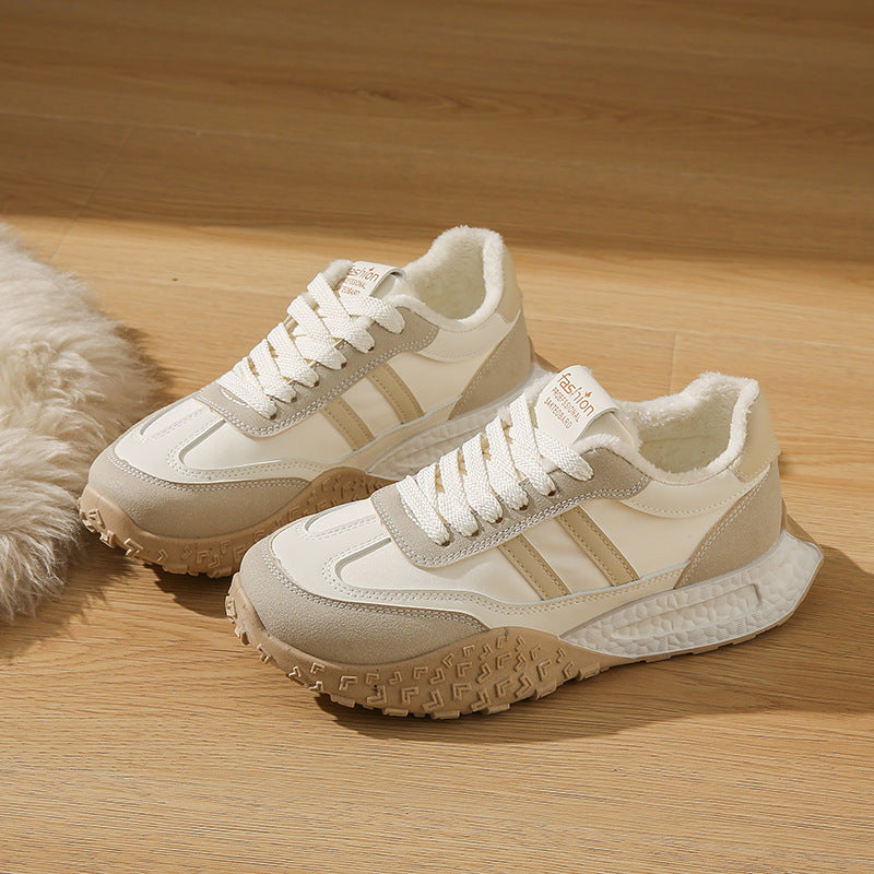 Damen Sportliche Sneakers mit bequemem Fleece-Innenfutter und rutschfester Sohle EB