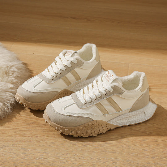 Damen Sportliche Sneakers mit bequemem Fleece-Innenfutter und rutschfester Sohle EB