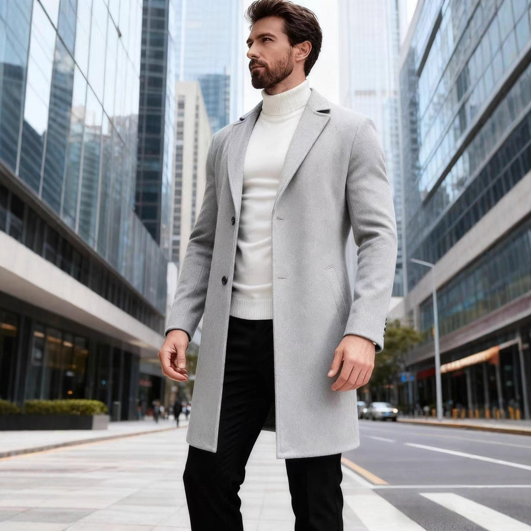 Herren eleganter Wollmantel EB